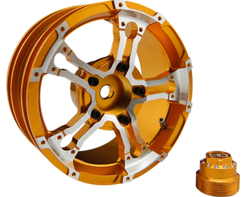 Tap to zoom 1.9 Inch Aluminum Truck Wheels 26mm Gold 12mm Hex