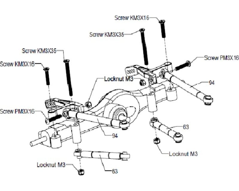 Tap to zoom discontinued Aluminum Rear 4-Link Suspension Set - CC01