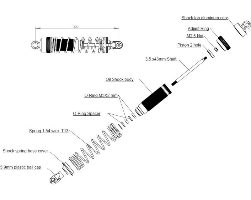 Aluminum 100mm Hd Big Bore Shocks (2)