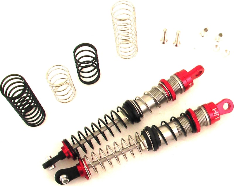 Tap to zoom Aluminum 126mm Double Spring Shock Set (Red)