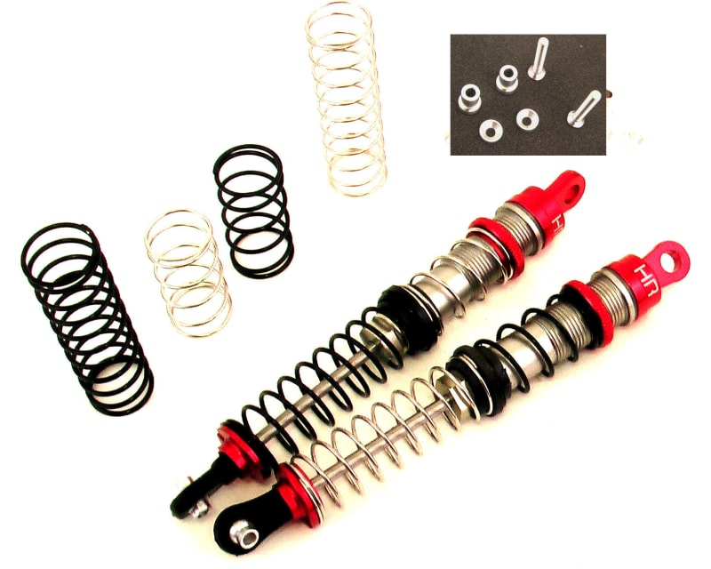 Tap to zoom Aluminum 126mm Double Spring Shock Set (Red)