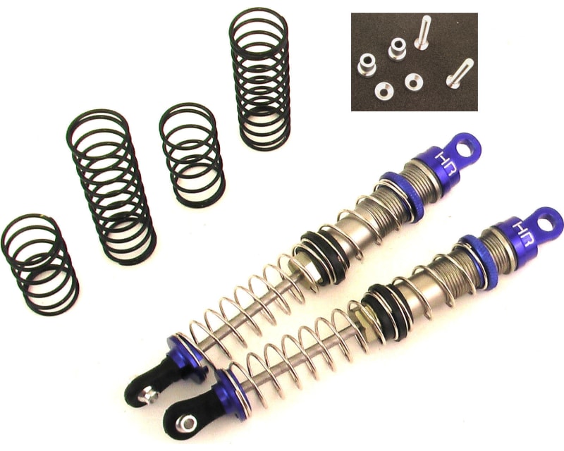 discontinued Aluminum 126mm Double Spring Shock Set (Blue)