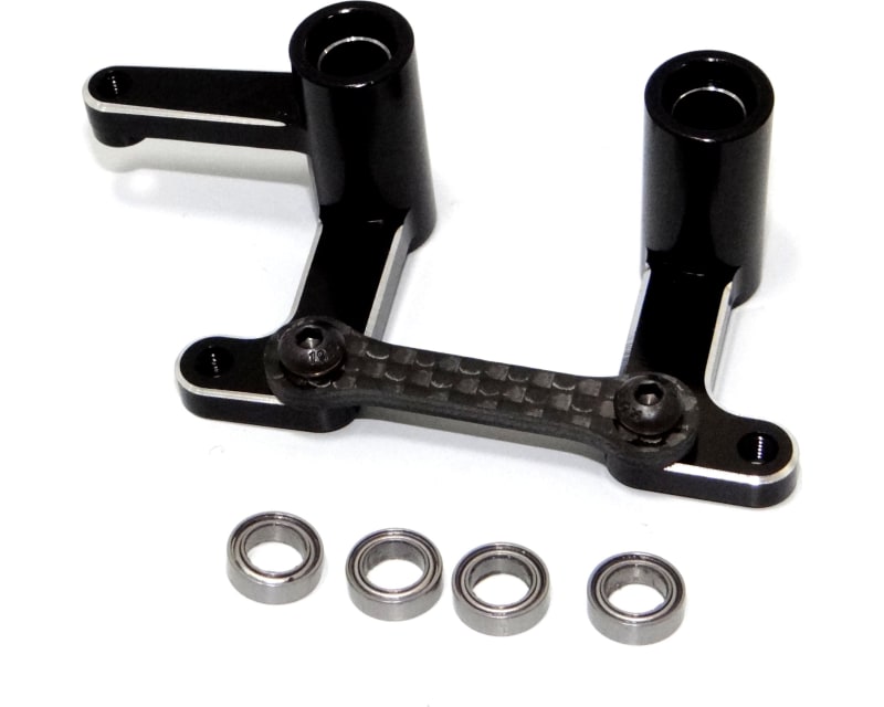 Aluminum/CF Steering Bellcranks and Draglink - Tra Ban Rus 2WD S