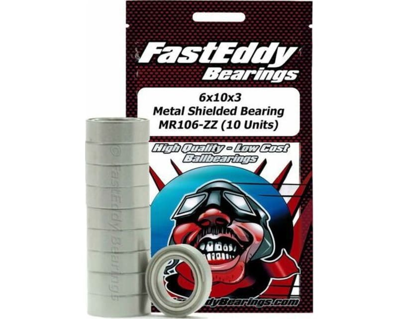 Tamiya 1060 Metal Shielded Replacement 6x10x3 10 Units photo
