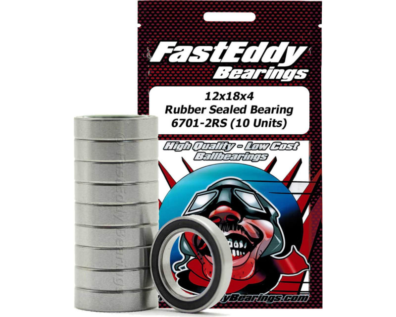 Tap to zoom 12x18x4 Rubber Sealed Bearing 6701-2RS 10 Units