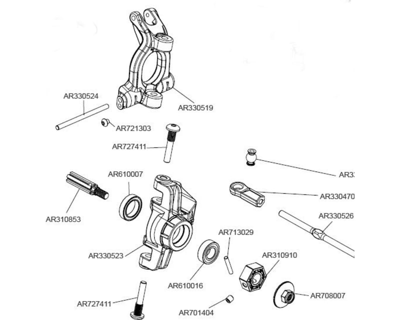 Aluminum V2   Front Steering Blocks Arrma 1:10 V2 4S