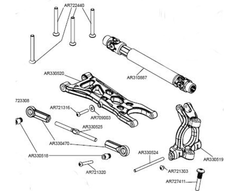Aluminum Front C-Hubs Caster Blocks Arrma 1:10 4S BLX