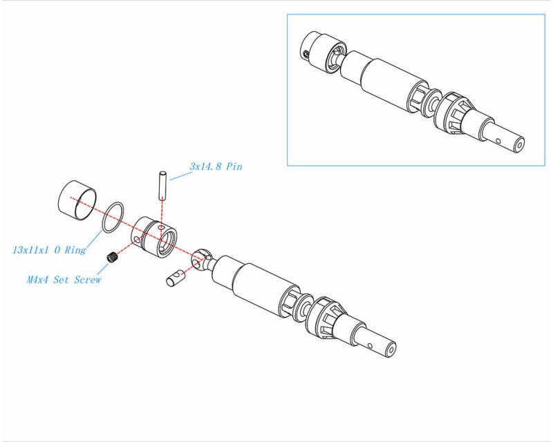 CVD Driveshaft Diff Outdrives 4s V2