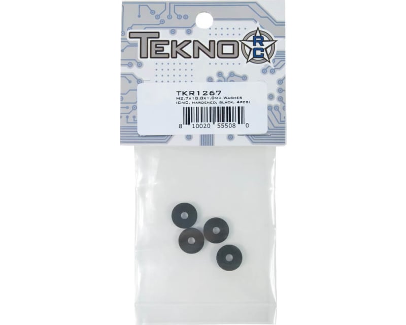 M2.7x10.0x1.0mm Washer (CNC hardened steel black 4 pieces)