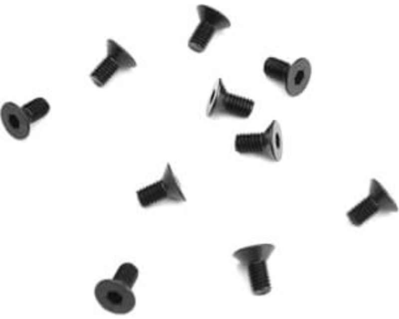 M3x6mm Flat Head Screws (Black 10 Pieces)