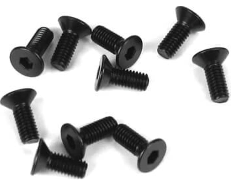 M3x8mm Flat Head Screws (black, 10pcs)