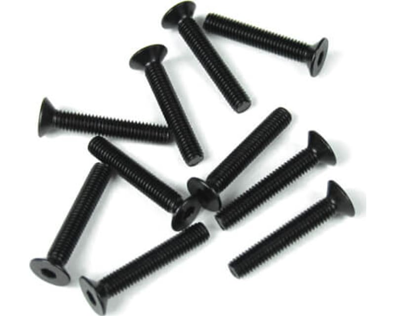 M3x18mm Flat Head Screws (Black 10 pieces)