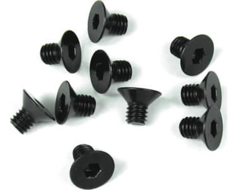 M4x6mm Flat Head Screws (black 10 pieces)