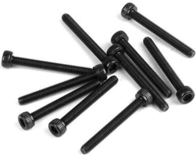 Tap to zoom M3x25mm Cap Head Screws black 10 pieces