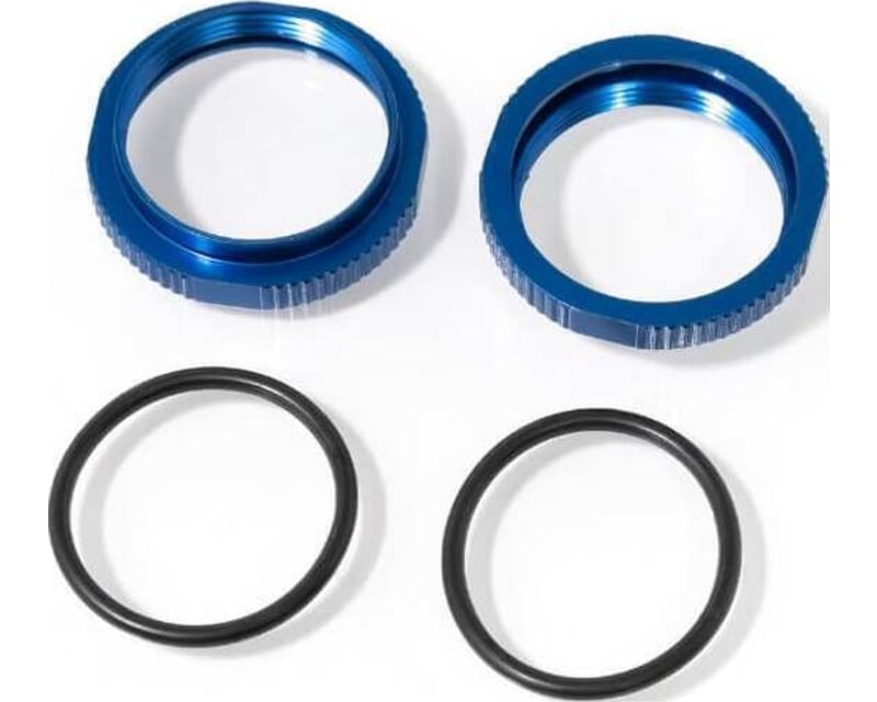 Shock Adjustment Collars (short aluminum BLUE ano 2 pieces)