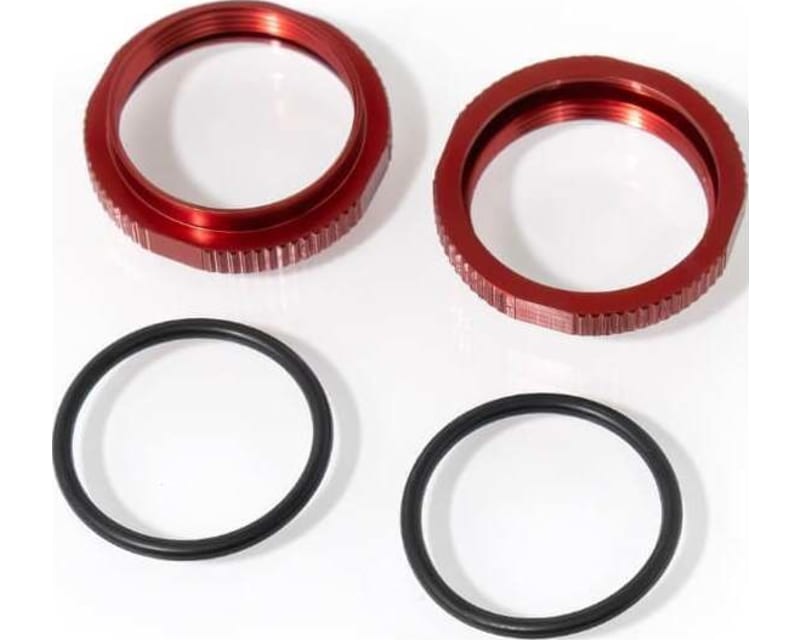 Shock Adjustment Collars (short aluminum RED ano 2 pieces)