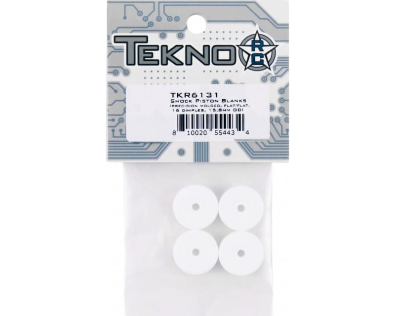 Shock Piston Blanks (Flat/Flat 15.8mm Precision Molded 16 Dimple