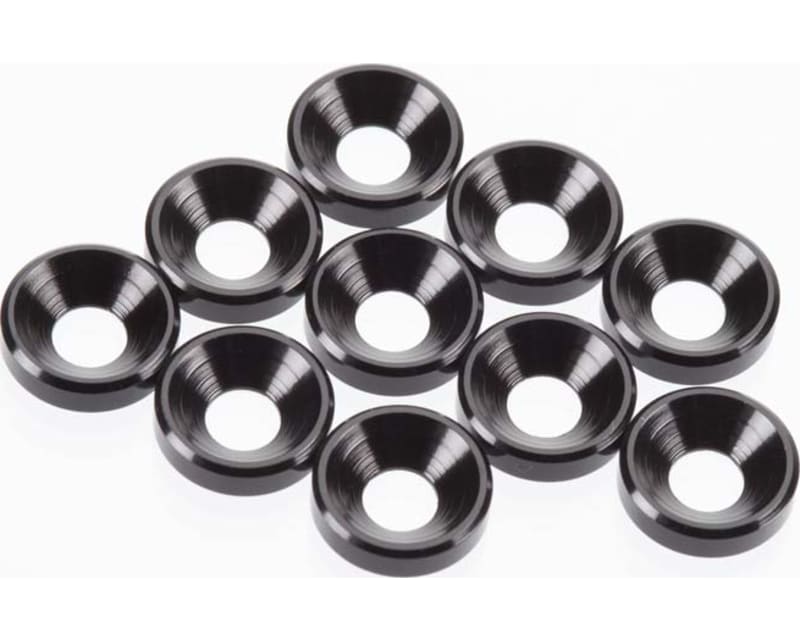 Tap to zoom M4 Countersunk Washers Black Anodized 10pcs