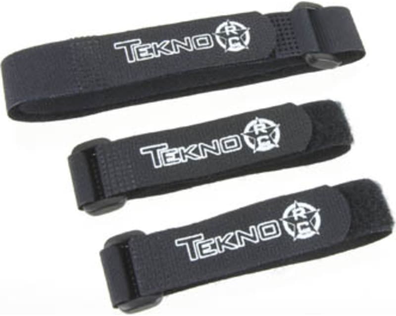 Battery Straps Black 4-6 Cell (2 Short 1 Long)