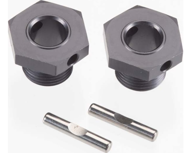 Wheels Hubs Aluminum Black Ano w/Pins EB48 (2)