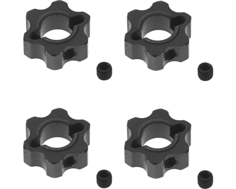 Wheel Hexes 12mm lightened steel 4pc: SCT410/SL
