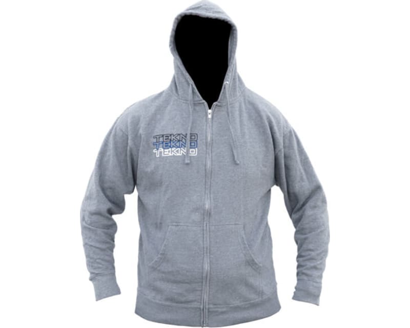 Grey Stacked Zippered Hoodie (M) photo