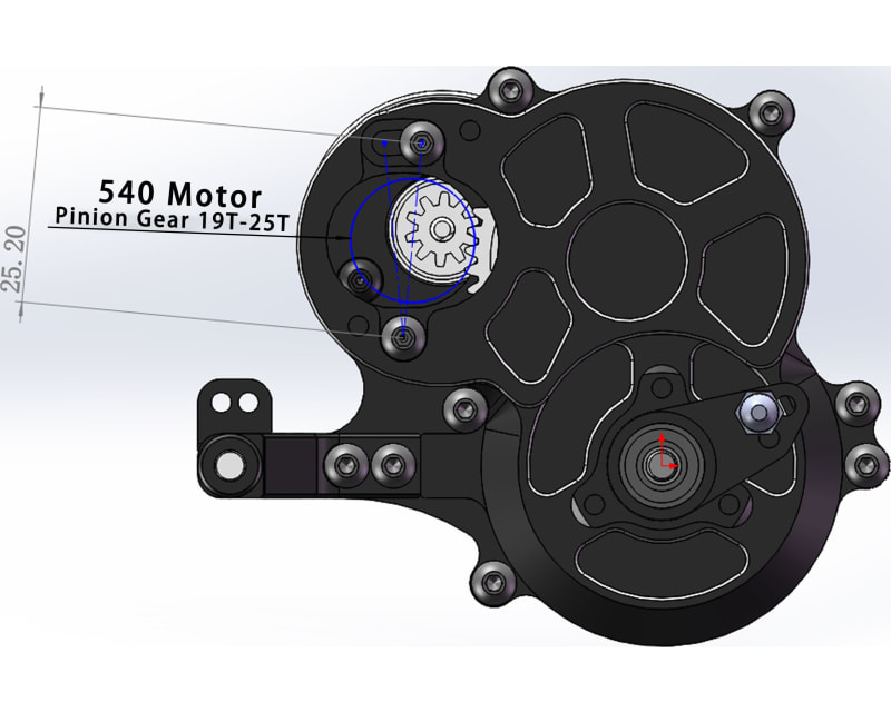 CNC T6 Gear Box axle Tube CW01 LB MP GH HN