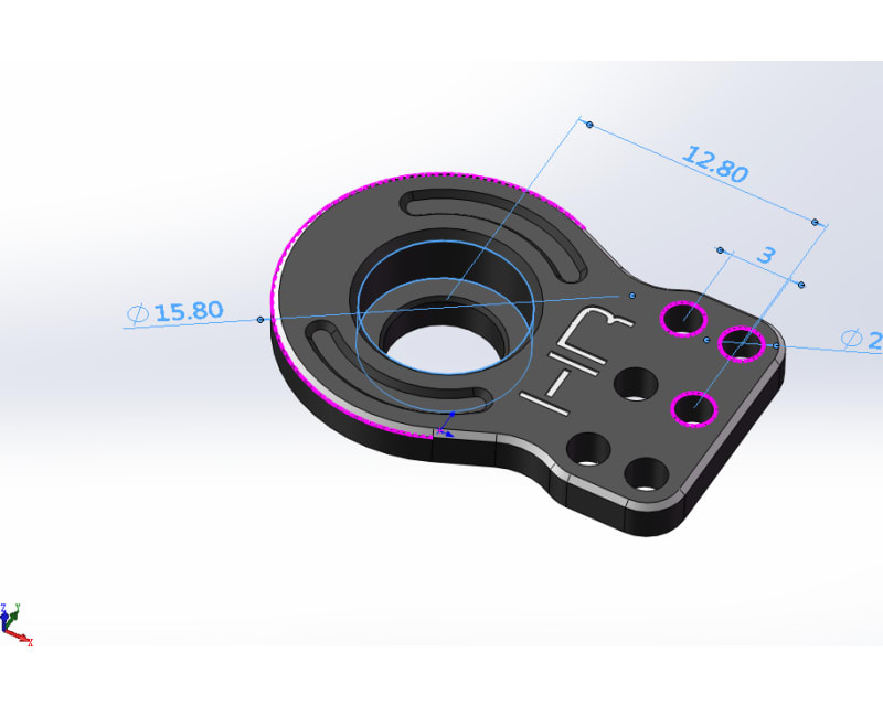 Tamiya Aluminum Servo Saver Plate LB MP CW01