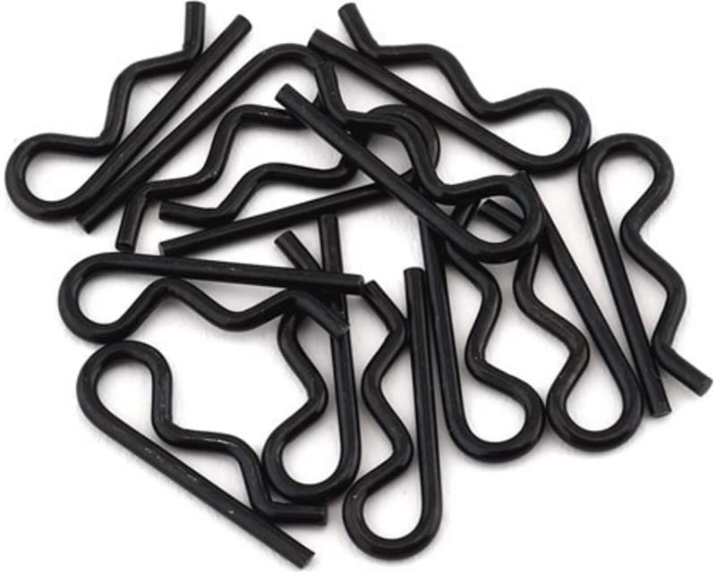 Black Body Clips 20.7mm long 1.4mm wire (8)
