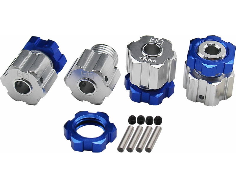 Aluminum +6mm 17mm Hubs Hex Serrated Nuts TRA Mt