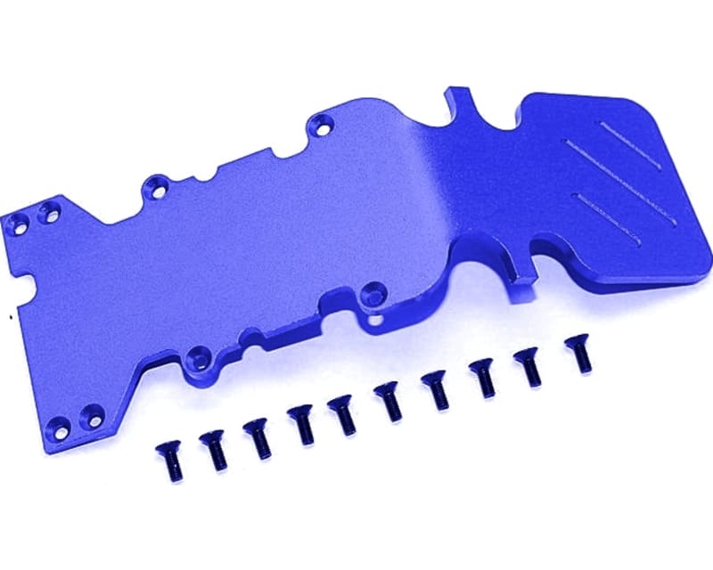 Tap to zoom TRA T-Maxx Blue Aluminum 3mm Rear Skid Plate