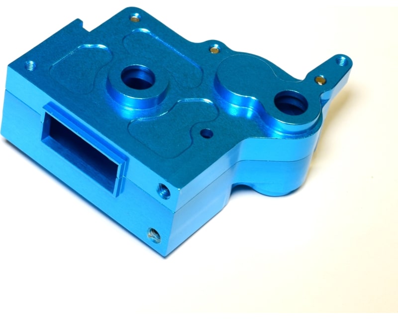 Tap to zoom discontinued Aluminum Gear Box Halves (Blue) - Nitro Stampede
