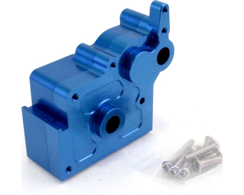 discontinued Aluminum Gear Box Halves (Blue) - Nitro Stampede