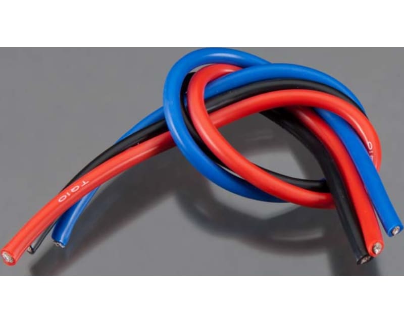 10 Gauge Wire 1 Brushed Kit Black/Red/Blue