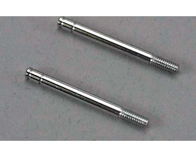 Shock shafts, steel, chrome finish (32mm) (2)