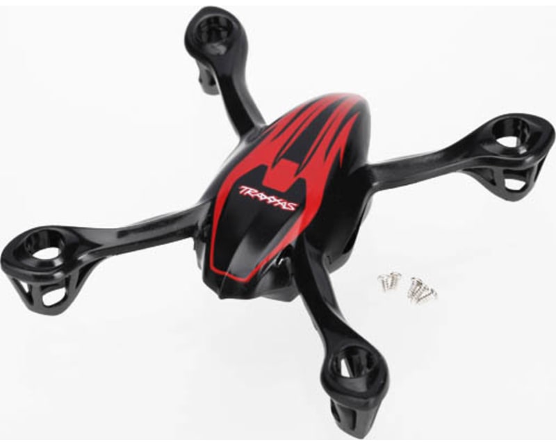 Canopy, upper and lower, QR-1, red/ mounting screws (5)