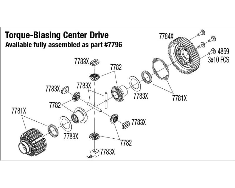 Hardened Steel XRT Diff Gear Set