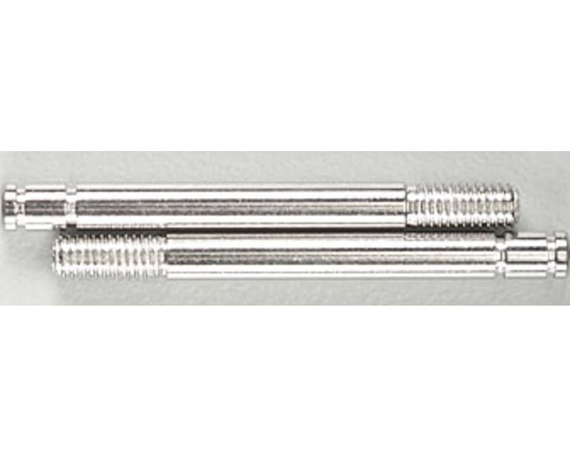 Shock shafts, steel, chrome finish (32mm) (2) photo