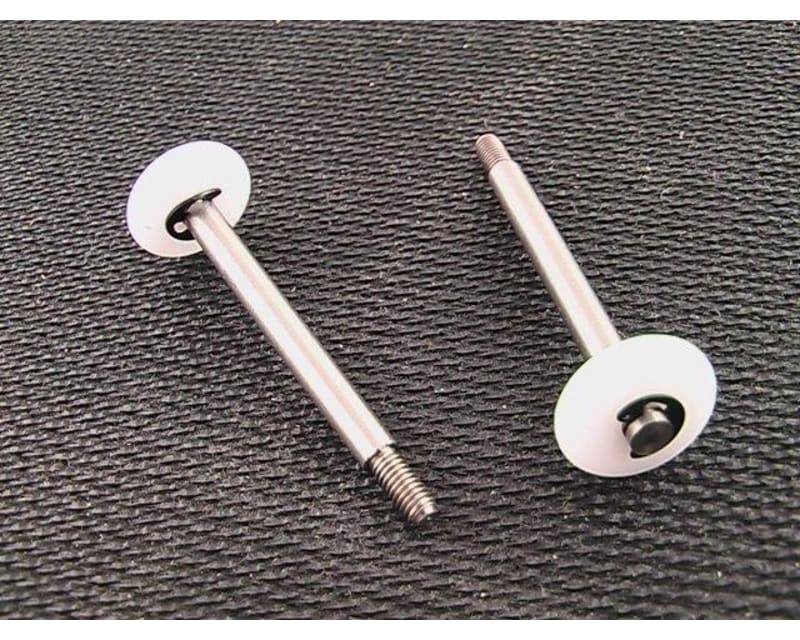 Titanium 1:10 GTR Shock Shafts with 2-Hole Teflon Pistons (2)