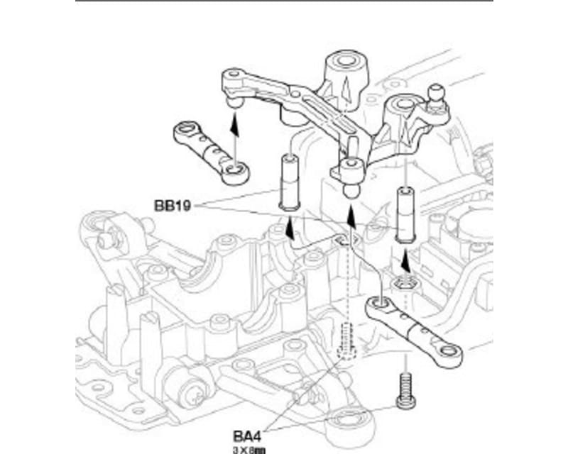 Tap to zoom Aluminum Bearing Steering Bellcrank set TC01