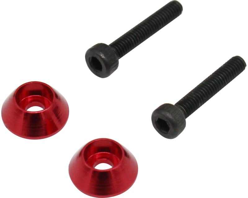 Red Aluminum Scale Look Wheel hub Set T3-01 M2.5 x 12