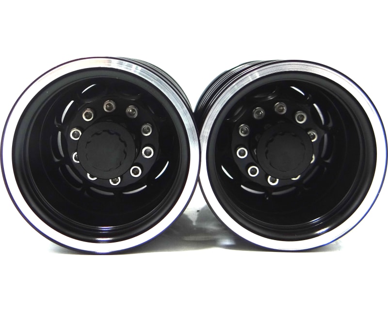 Black Aluminum 1/14 Tamiya Tractor Rear Wheels