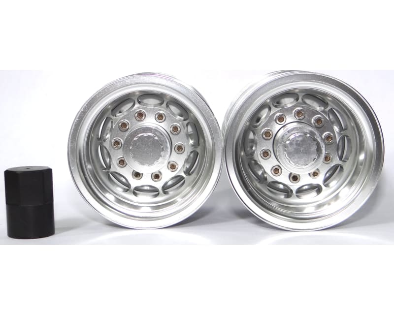 Silver Aluminum 1/14 Tamiya Tractor Rear Wheels