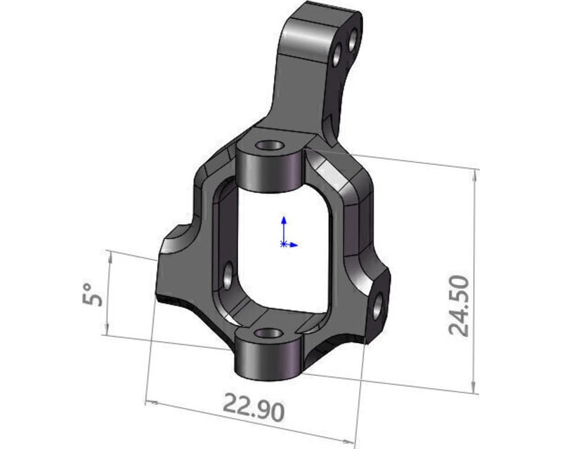 6061 Caster Block 5 Deg: 22S Sprint