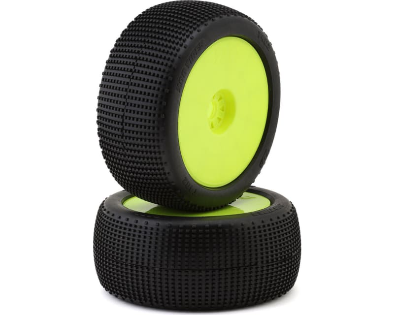 402 1/8 Truggy Pre-Glued Tire Set (Yellow) (2) (Super Soft)