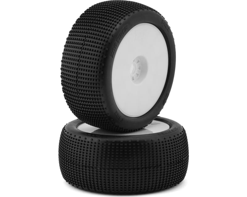 402 1/8 Truggy Pre-Glued Tire Set (White) (2) (Ultra Soft) photo