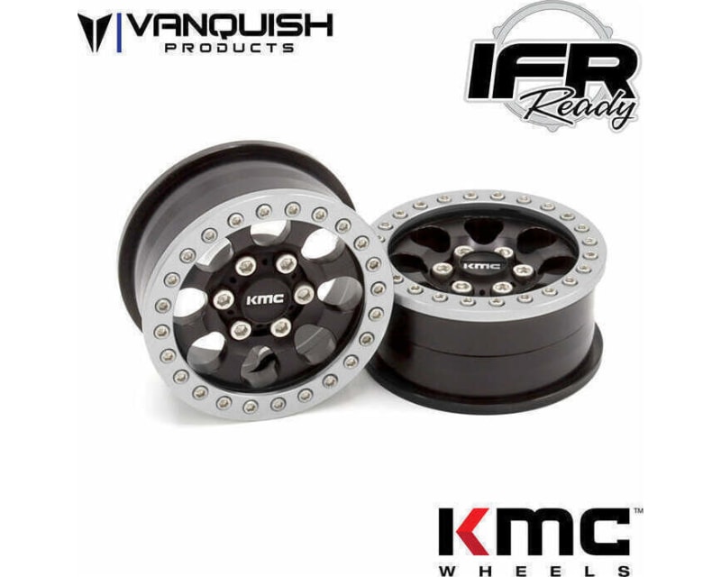 Tap to zoom 1.9 Aluminum Km237 Riot Beadlock Wheels Black
