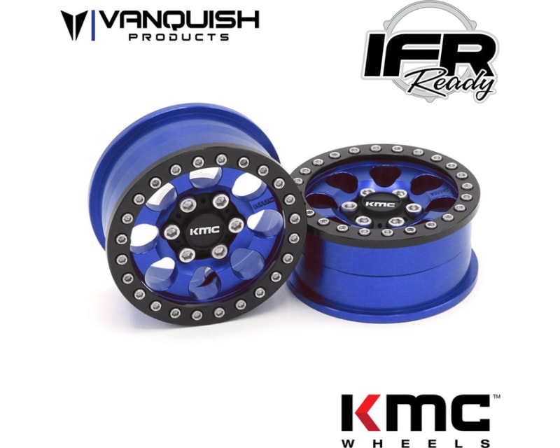 Tap to zoom 1.9 Aluminum Km237 Riot Beadlock Wheels Blue
