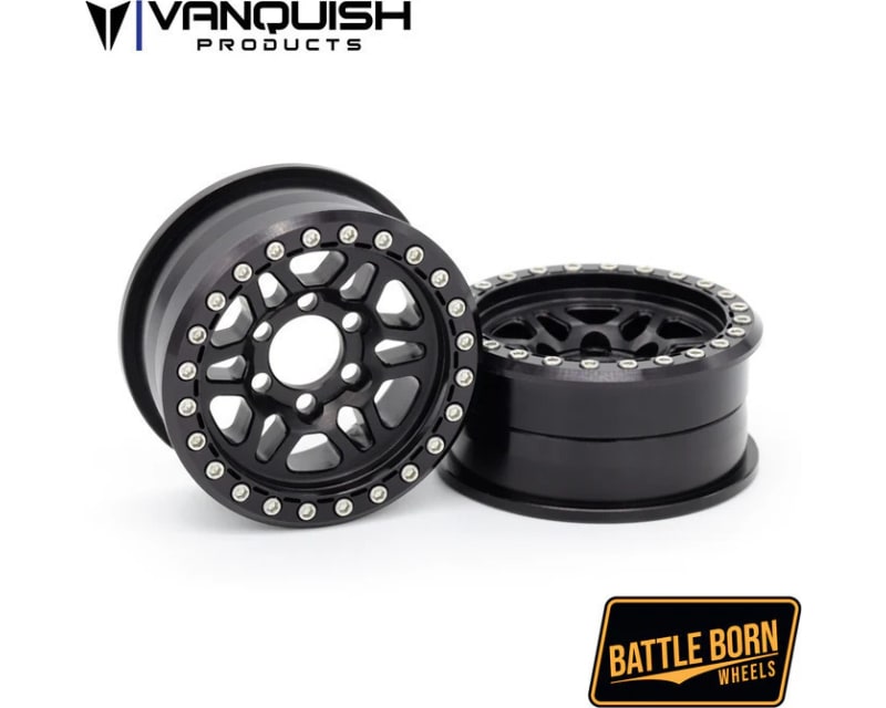 1.9 Aluminum Battle Born Wheels Kilo Beadlock Wheels Black