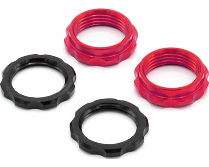S8E Machined Spring Collars Red photo
